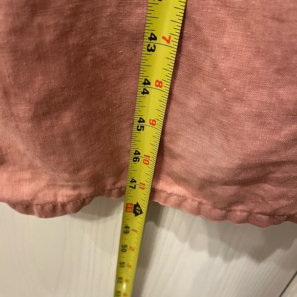 J Morgan Puett Linen Midi Dress Long Sleeve Snap Front Women's No Size OSFA? - Picture 12 of 14